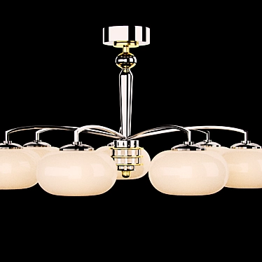 Elegant Piombino Glass Chandelier 3D model image 1 