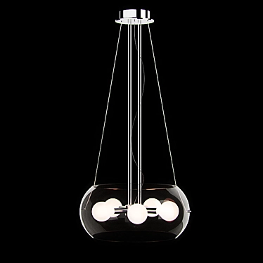 Elegant Chrome Pendant Light 3D model image 1 