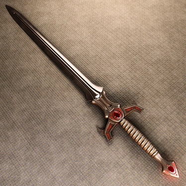 Fantasy Dual-Bladed Sword 3D model image 1 