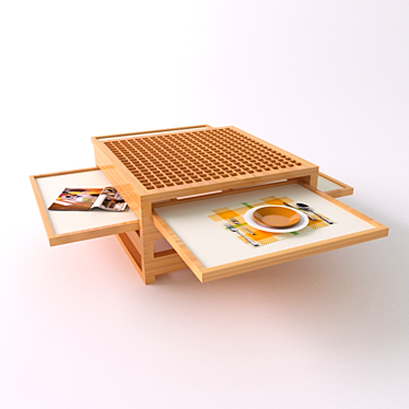 Multifunctional Compact Coffee Table 3D model image 1 