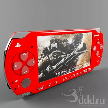 Portable Gaming Console: PSP 3D model image 1 