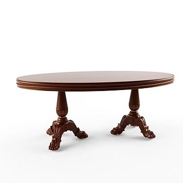 Elegant Lion Paw Table 3D model image 1 