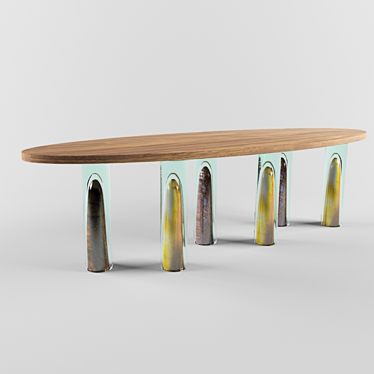 Nautilus Folding Table 3D model image 1 