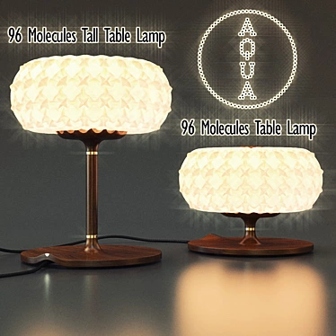 Modern Molecular Design Table Lamp 3D model image 1 