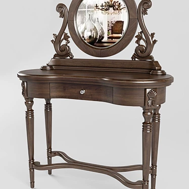 Elegant Mahogany Dressing Table 3D model image 1 