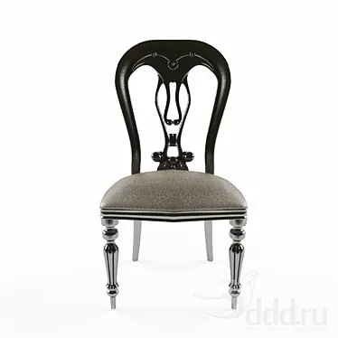 Biola Wooden Chair: Stylish and Sturdy 3D model image 1 