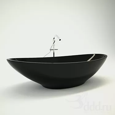 Fired Earth Jura Freestanding Bath 3D model image 1 