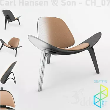 CH07 Shell Chair by Carl HansenSon 3D model image 1 