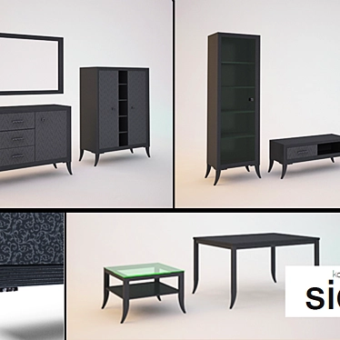 Title: Sicret Furniture Collection by Black Red White 3D model image 1 
