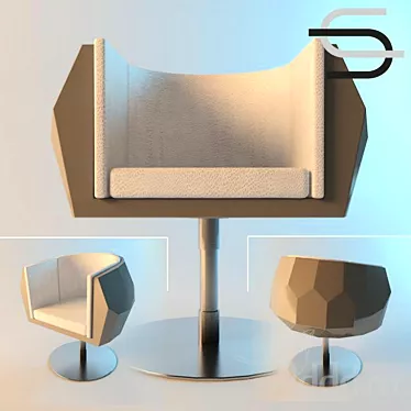 Sleek & Stylish Polyhedron Chair 3D model image 1 