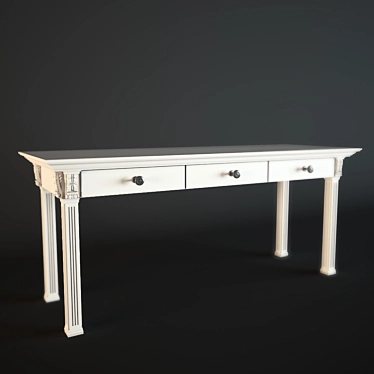 Sleek Modern Table - 650mm x 1800mm 3D model image 1 