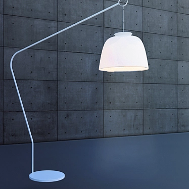 Elegant Italian Arpege Floor Lamp 3D model image 1 