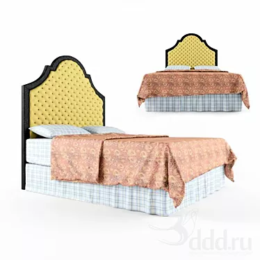 Compact Comfort Bed 120x200 3D model image 1 
