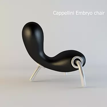 Minimalist Embryo Chair 3D model image 1 