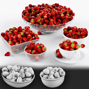 Sweet and Juicy Strawberry 3D model image 1 