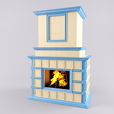 Title: Modular Firebrick Fireplace 3D model image 1 