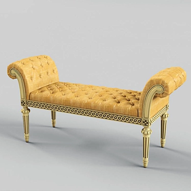 Elegant Trianon Court Bench 3D model image 1 