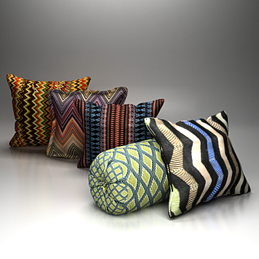 Missoni Home: Luxurious Accent Pillows 3D model image 1 