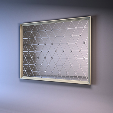 Elegant Mosaic Mirror Accent 3D model image 1 