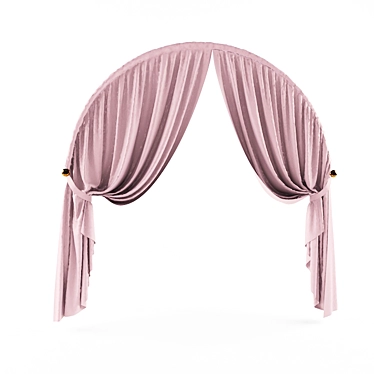 Arched Window Curtain 3D model image 1 