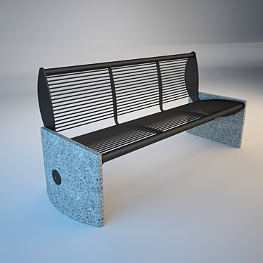 Classic Wooden Bench 3D model image 1 