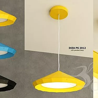 Contemporary LED Pendant Lamp 3D model image 1 