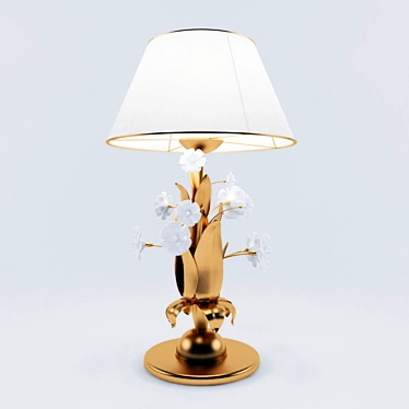 Bronze and Ceramic Table Lamp 3D model image 1 