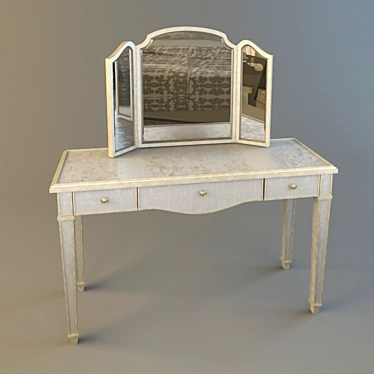 Elegant Lillian August Table & Mirror Set 3D model image 1 