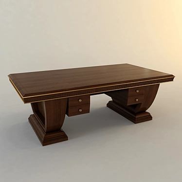 Elegant ORSI Writing Table 3D model image 1 