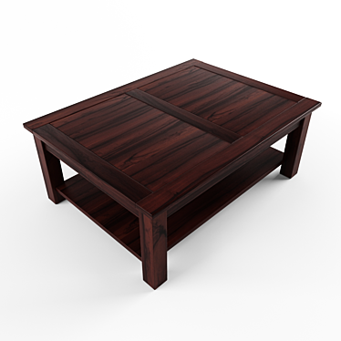 Sleek Wooden Coffee Table 3D model image 1 