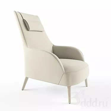 Modern Maxalto Febo Armchair 3D model image 1 