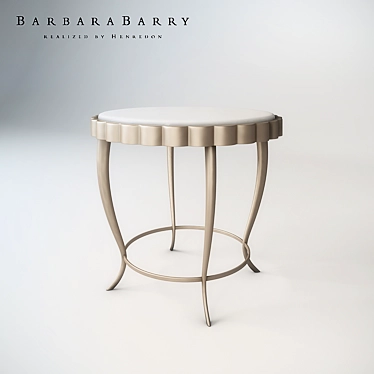 Elegant Chinched Occasional Table 3D model image 1 