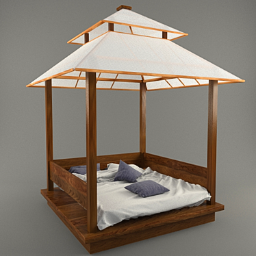 Summer Haven Gazebo Bed 3D model image 1 