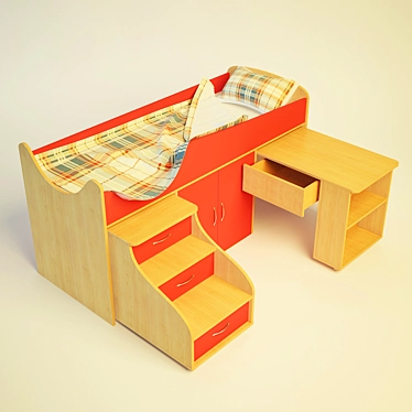 Carlson Mini 7 Kids Bed 3D model image 1 