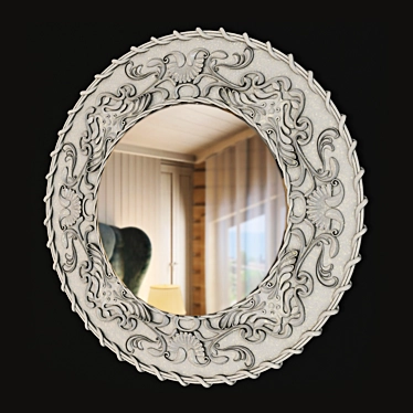 Classic Patterned Mirror, 600mm 3D model image 1 