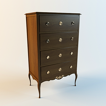 GENUS MC68: Stylish Cherry Make-up Mobile Cabinet 3D model image 1 