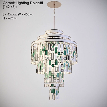 Dolcetti Chandelier: Elegant Lighting Fixture 3D model image 1 