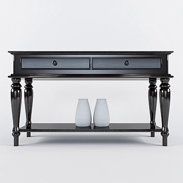 Elegant Bedside Table Classic 3D model image 1 