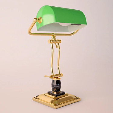 Serious Green Desk Lamp 3D model image 1 