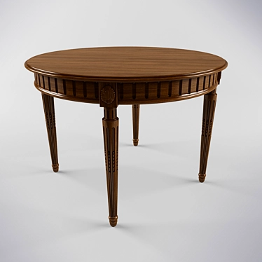 Classic Round Table - D1100, H770 3D model image 1 