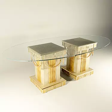 Elegant Versace Table: Modifiers Preserved 3D model image 1 