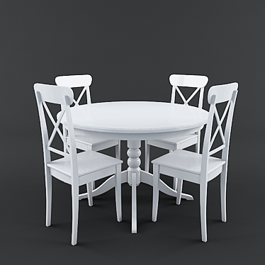 ErgoSeat: Stylish & Comfy IKEA Office Chair 3D model image 1 
