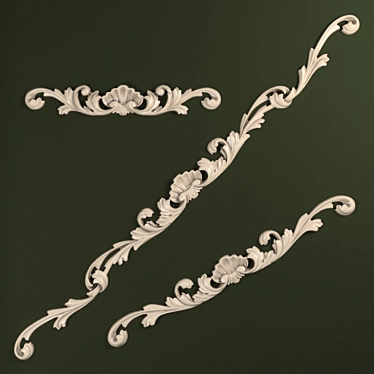 Elegant Pediments for Classic Décor 3D model image 1 