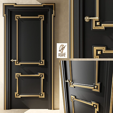 Sleek Door Design - New Porte 3D model image 1 