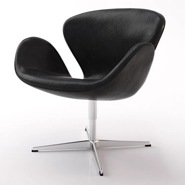 Elegant Swan Armchair by Arne Jacobsen 3D model image 1 