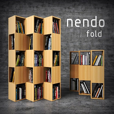 Minimalist Fold Rack: Space-Saver 3D model image 1 