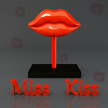 Lip-shaped Decorative Statuette 3D model image 1 