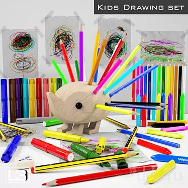 Artistic Adventures: Kids Drawing Kit 3D model image 1 