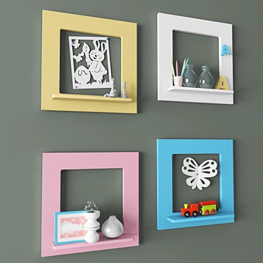 Title: Crafty Kids Display Shelves 3D model image 1 