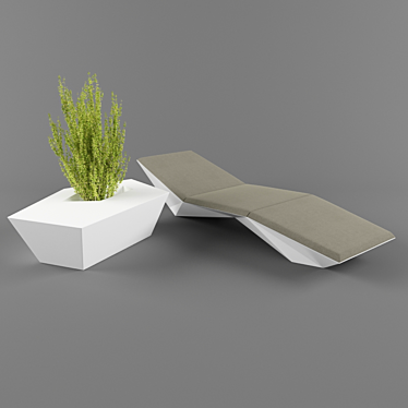 FAS TUMBONA - Innovative Outdoor Lounger 3D model image 1 